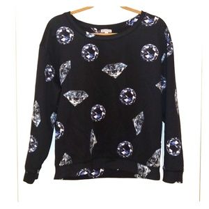 Juicy Couture black sweater with diamond print